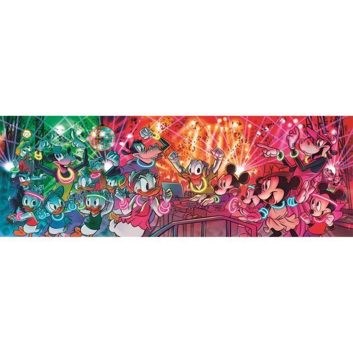 Puzzle panorama 1000 pièces Disney Disco - Clementoni - Designs originaux - Garantie 2 ans