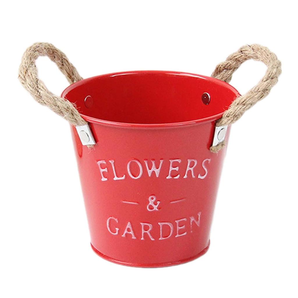 Garden Plant Flower Pot Planter Rustic Versatile Desktop Storage Barrel 5.1x4.7x3.5inch for Plant Lovers Sturdy Smooth Surface