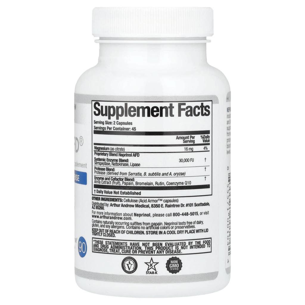 Neprinol Afd, Advanced Fiber Defense, 500 Mg, 90 Tablets