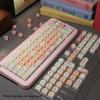 MOA Height Off-white Light Pink Strawberry Kitty Sublimation Keycaps 75 98 Complete Set of Mechanical Keyboard Keycaps