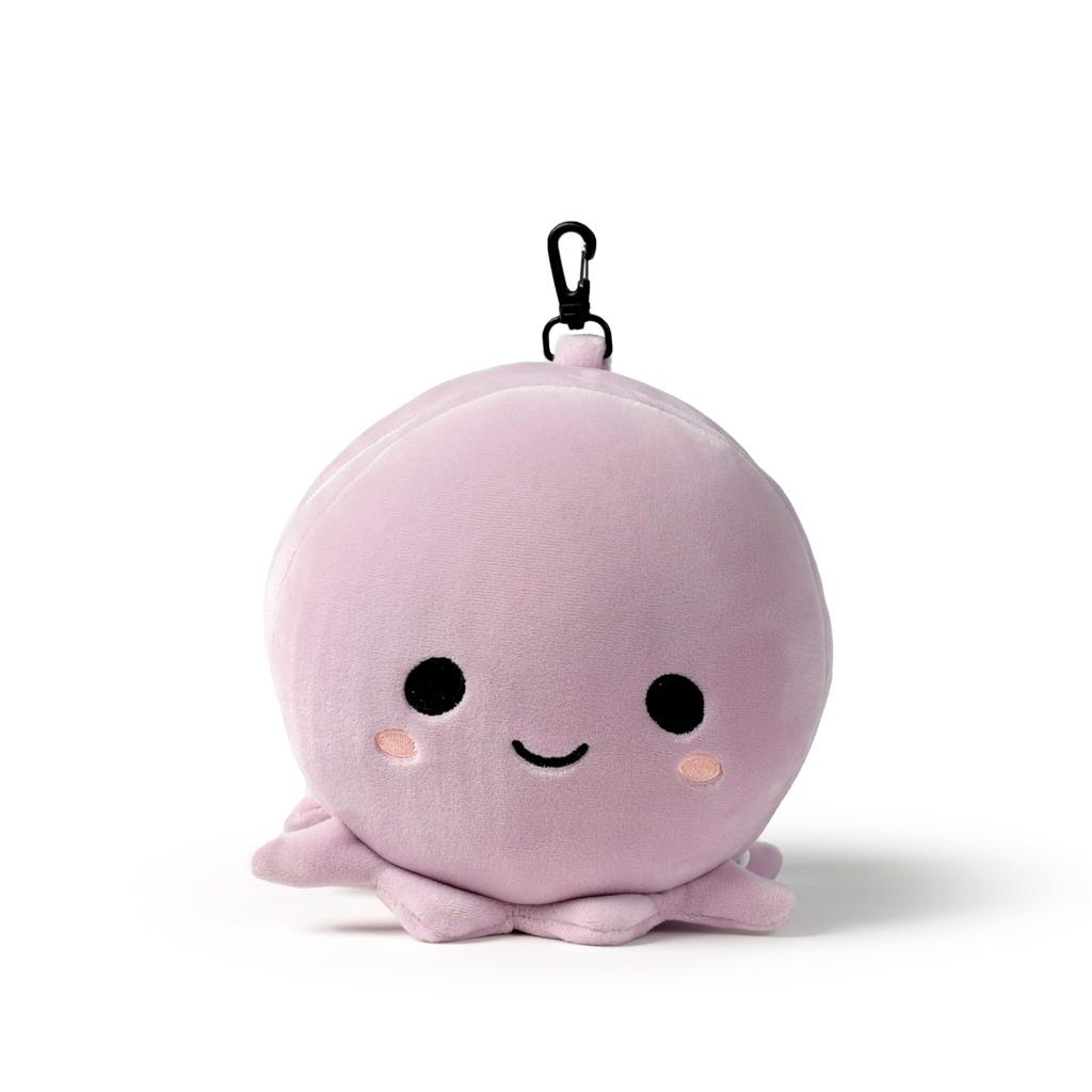 Relaxeazzz Soft Neck Pillow with Eye Cute Octopus Eye Mask for and A Great Gift for Authentic Japanese Mask, Plush, One-Piece Travel, Airplanes, Cars,