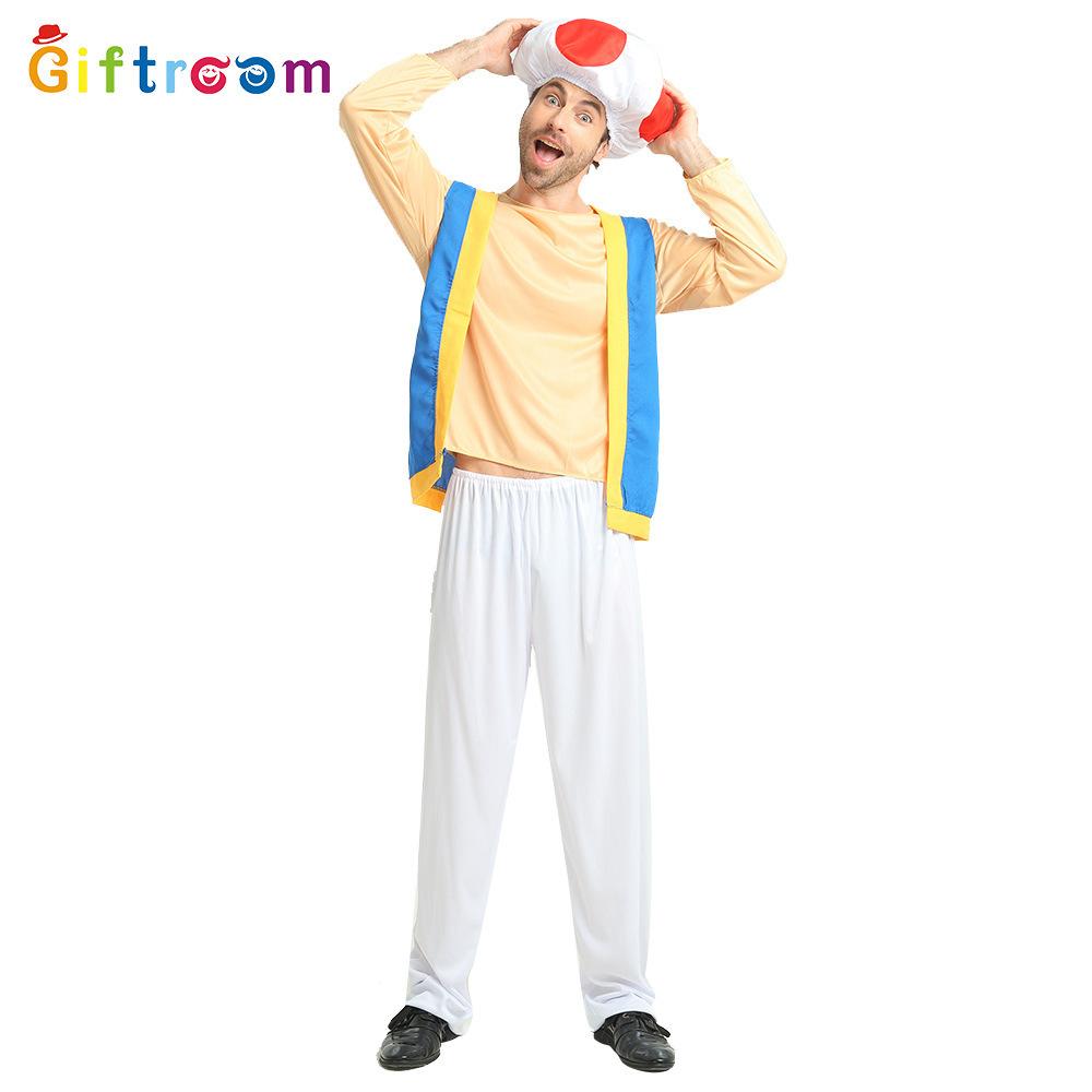 Super Mario Unique Mushroom Costume For Men Ideal For Halloween Celebrations Cosplay And