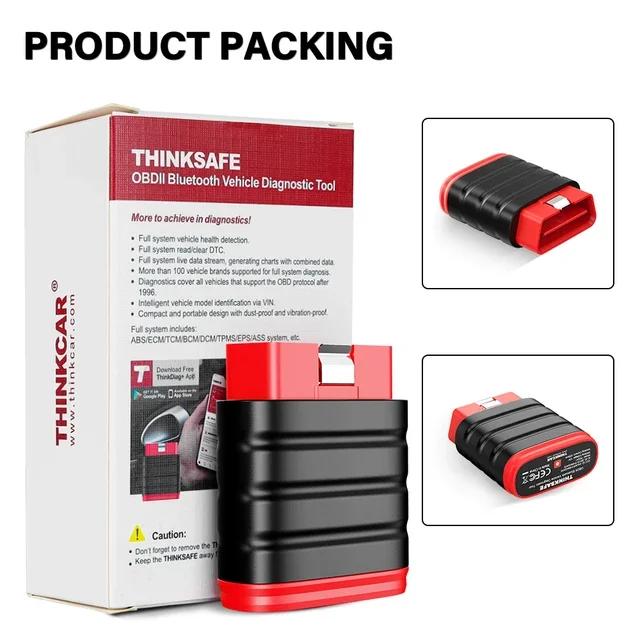 Car Full System Scan 5 Reset OBD 2 Auto Diagnostic PK Thinkdiag Thinkcar Thinksafe OBD2 Bluetooth Scanner Barcode Reader