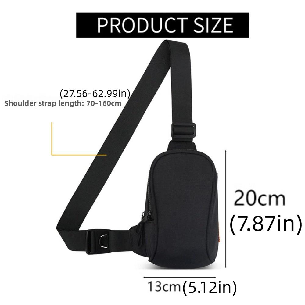 Solid Color Mobile Sports Chest Bag Storage Sports Shoulder Crossbody Bag Mobile Shoulder Bag  Boys