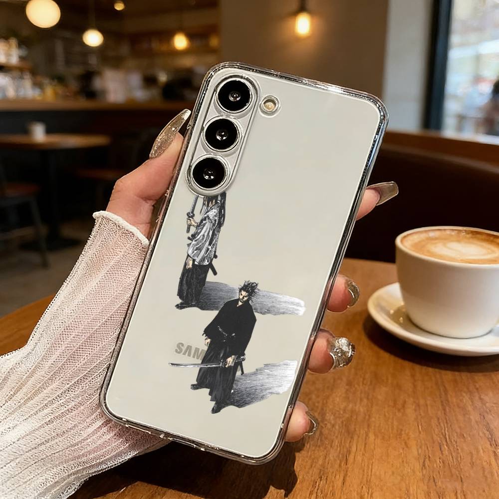 Classic V-Vagabond S-Samurai Phone Case For Samsung S25,S24,S21,S22,S23,S30,Ultra,S20,Plus,Fe,Lite Transparent Cover Samsung S24Plus