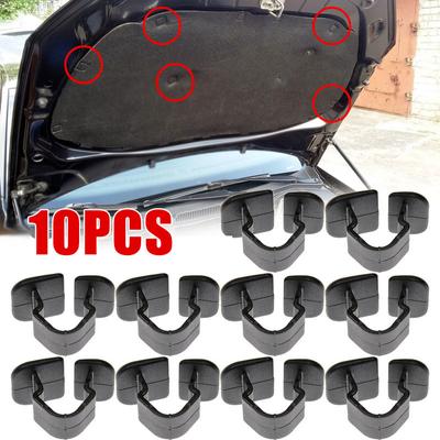 10pcs Car Hood Bonnet Insulation Clips Rivet Retainer For Fiat Punto Abarth 500 Stilo Ducato 124 Palio Bravo