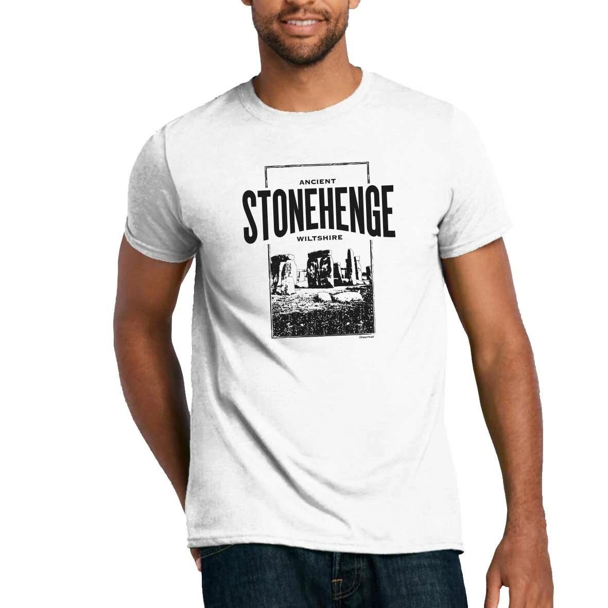Stonehenge t-shirt Wiltshire Hand Printed in the UK M