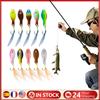 10Pcs Crank Spinner Baits 360 Degree Rotating Sinking Hook Lures Reflective Spinner Spoon Hard Bait for Saltwater Freshwater