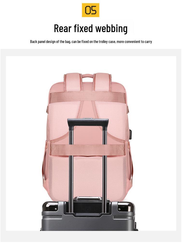 Cross-Border Fashion Backpack: Large Capacity, Lightweight, Ideal for Short Trips, Business Travel, Handbag, and Laptop Carrying.