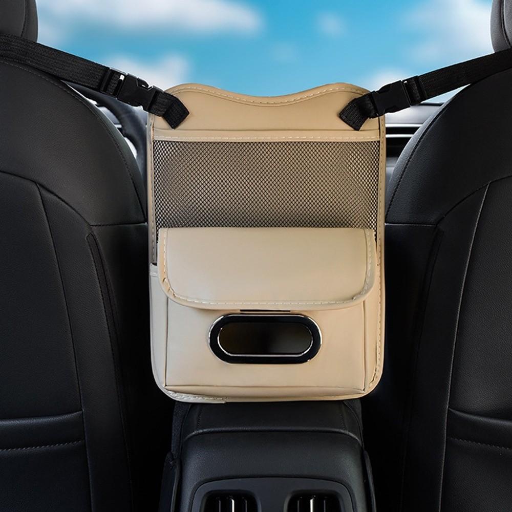 PU Leather Storage Pouch Large Capacity Car Organizer New Car Between Seats Storage Bag  Universal