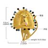 Retro Golden Lion Brooch Temperament High-end Men's Suit Accessories Animal Pin New Environmentally Friendly Corsage