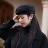 New Autumn and Winter Hat for Women with High end Button Beret Autumn and Winter Face Show Little Painter Hat for Literary Retro Bud Hat