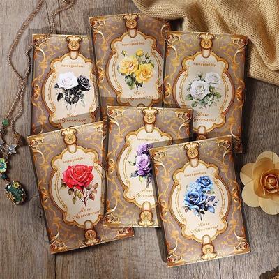 Paquete de 30 unidades de papel decorativo para manualidades, serie Vintage Rose, perfecto para collage, diario, scrapbooking y suministros de bricolaje.