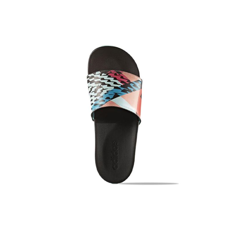Adidas Cloudfoam Comfortable Durable Rubber Sole Non-Slip Slide Sandals Women Footwear Black Blue BB0447