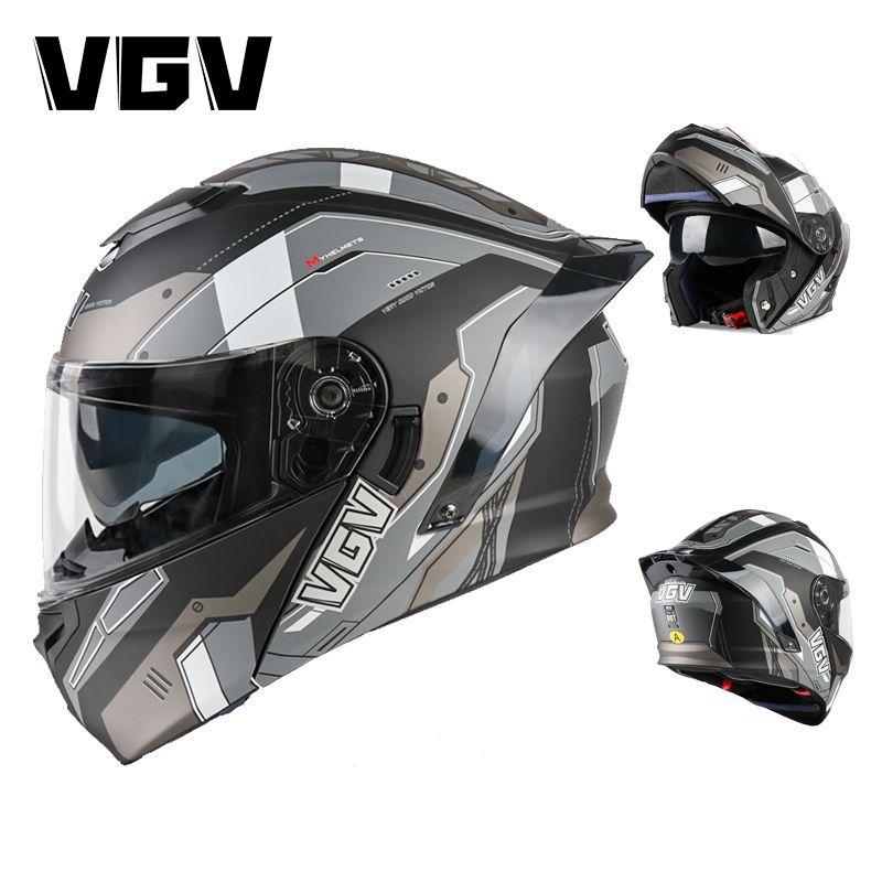 New Motorcycle Helmet Custom Peeling Helmet Four-season Universal Double Lens