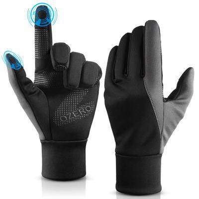 OZERO Smartphone Compatible Winter Running Cold and with and Ideal for Mountain and Size Men's Gloves, Weather, Windproof, Lightweight, Anti-Slip