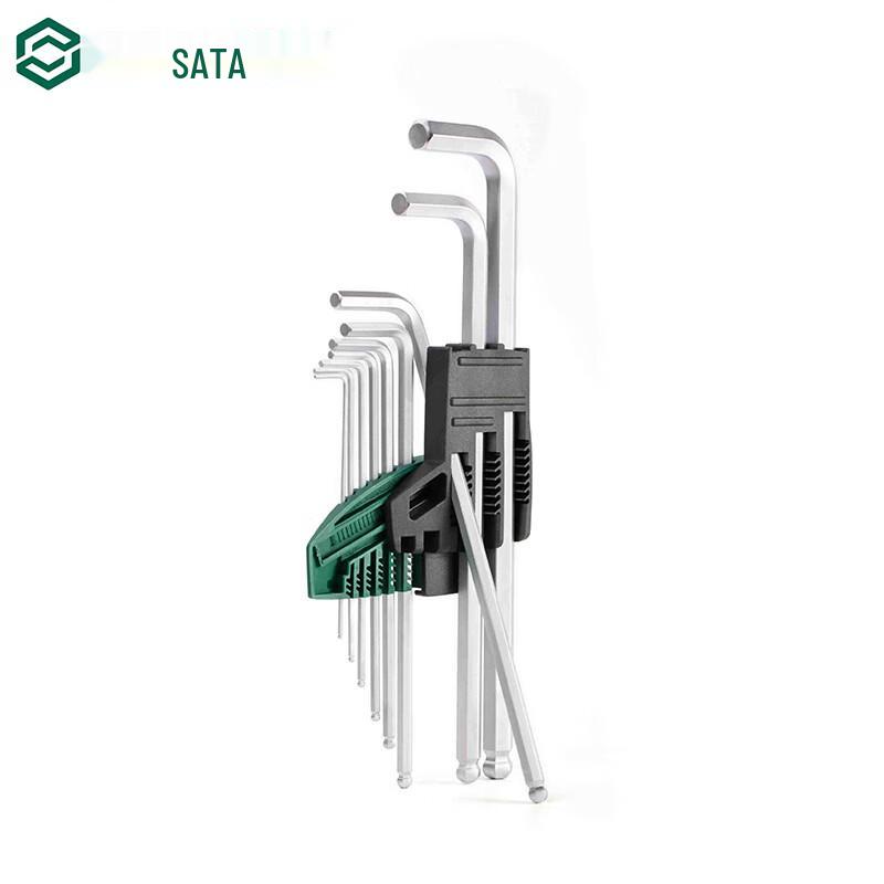 SATA G-Series 9-Piece Extra-Long Ball-End Hex Key Wrench Set