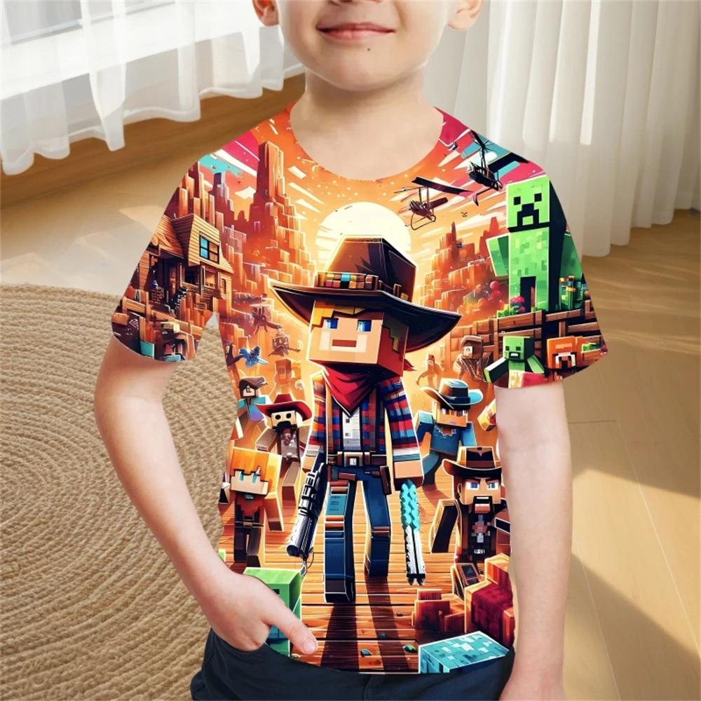Summer Cartoon 3D Print T-Shirt for A Boy FashionClothing Adventure Style Boys Clothes O-Neck Children Top