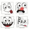 4pcs/ Set of Cartoon Funny Expressions Waterproof Toilet Paste Toilet Lid Decoration Self-paste, Fun Themed Decor