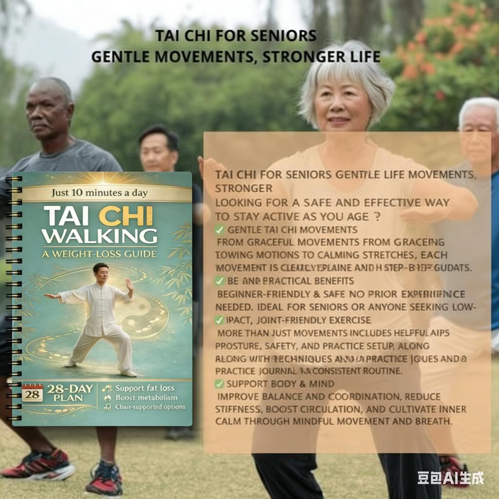 Manuale di Pratica Tai Chi Per Anziani Principianti Rilegato a Spirale Guida all'Allenamento Marziale Incluse Pagine su Esercizi Quotidiani Progressivi
