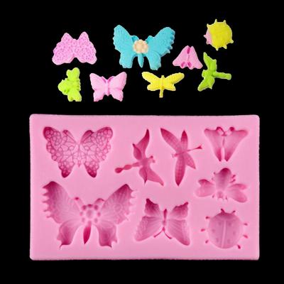 Silikon DIY Libelle Schmetterling Fondant Silikonform flüssige Silikonform