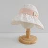 Girls' Floral Bow Wide-Brim Sun Hat - Breathable, Cooling, and Open-Top for Summer Protection