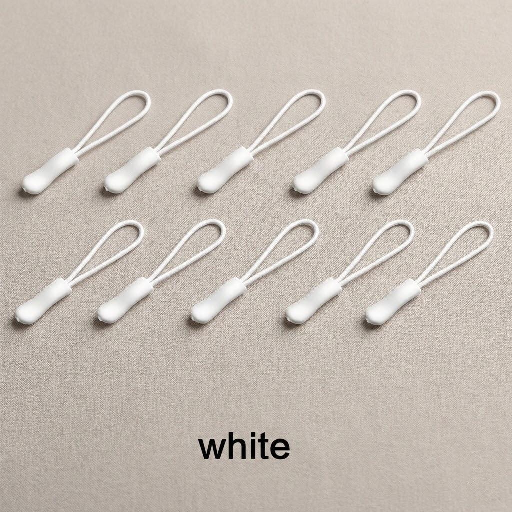 

10Pcs Zip Repair Kit Zip Pull Tab Replacement for Trousers Jackets Luggage Boots Purses Backpack DIY Sewing Zipper Fix белый