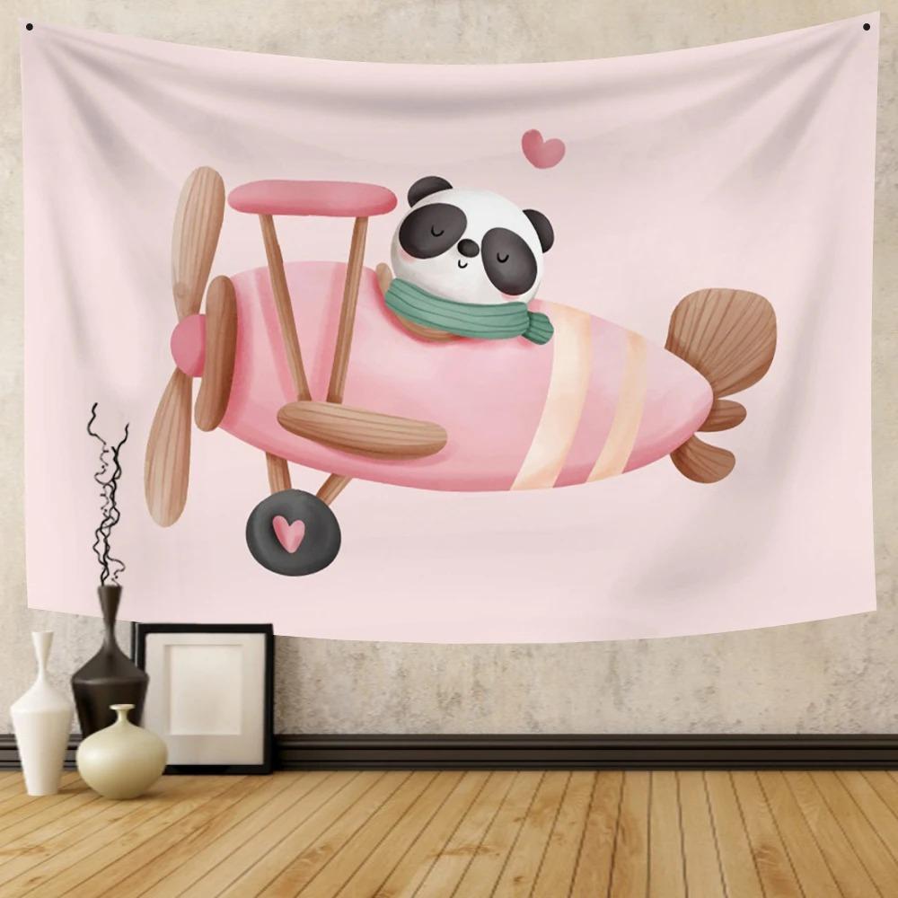 Китайский панда милый декоративный гобелен домашний декор стены офис гостиная гобелен — фото 22