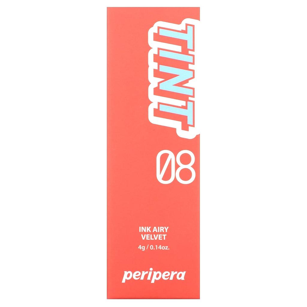 Ink Airy Velvet Lip Tint, 08 Pretty Orange Pink, 4G(0.14Oz)