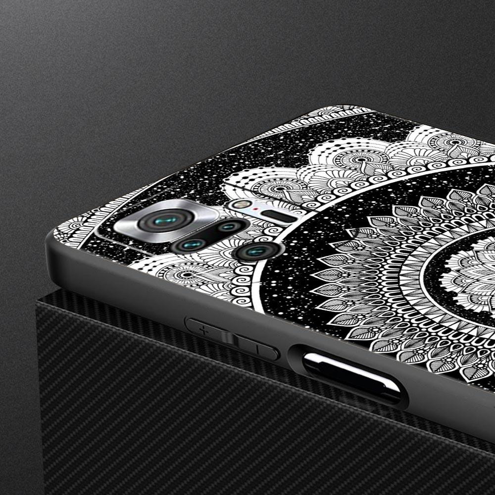 Retro Circular Totem Design Phone Case Cover for Redmi 14C 10C Note 15 14 13 12 10 11 K40 Pro Plus 5G Soft TPU Shockproof Fundas