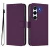 For TECNO Camon 40 Pro 4G Case Solid Color Wallet Leather Phone Cover with Strap