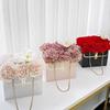 Valentinstag Blumenkasten mit Griff Rechteckige Geschenktasche Handkorb für Blumen