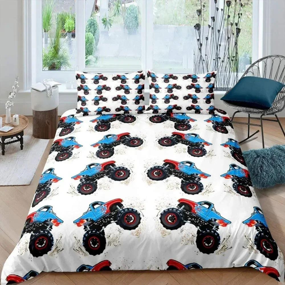 Home Living Luxury Route 66 Print Comfortable Duvet Quilt Cover Pillowcase Bedding Set Children Bedroom Decoration Home Textile