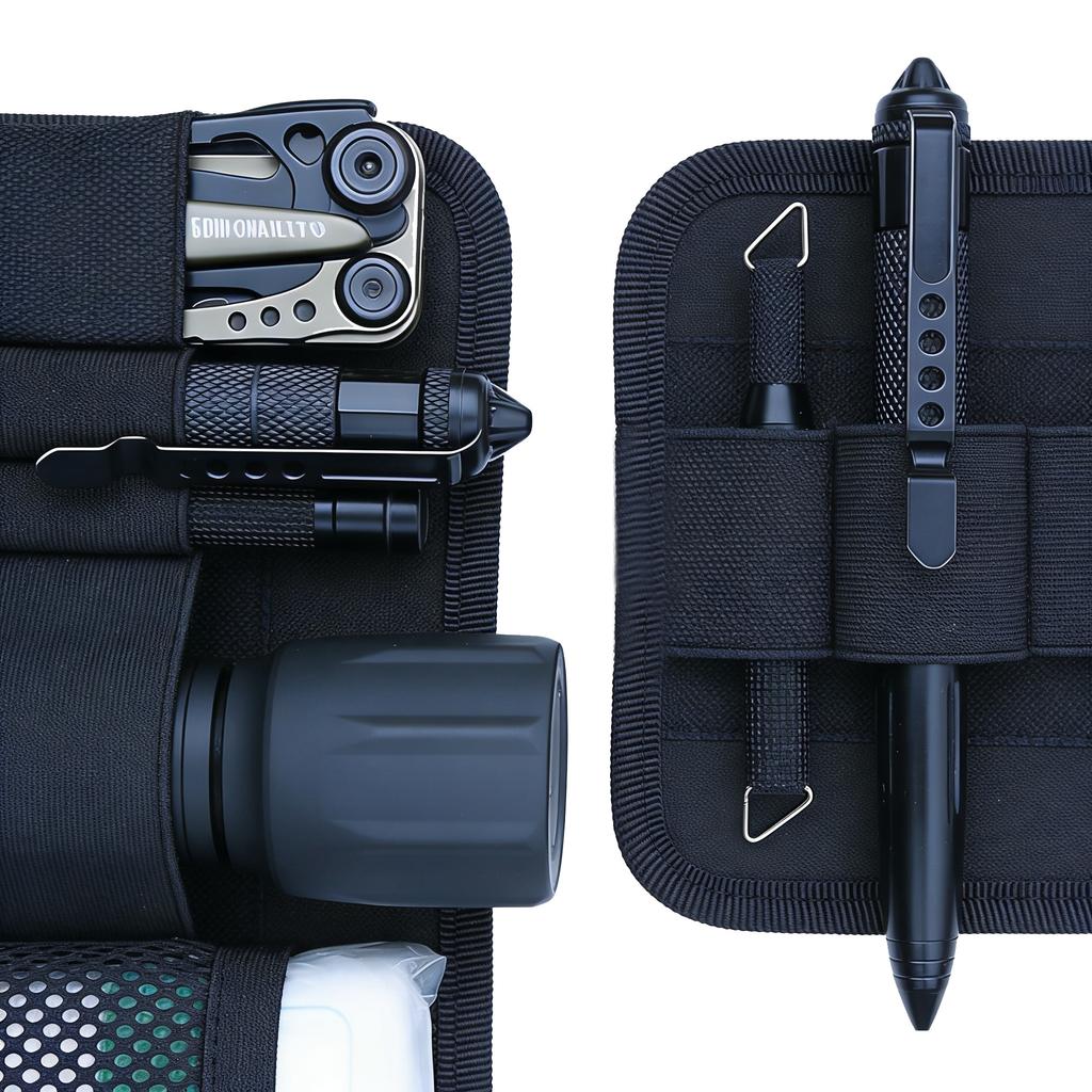 Modular Hook Loop Panel EDC Organizer - Inner Separation Pouch for Backpack Vest Hunting Accessories Utility Tools & Equipment