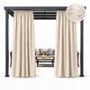 Waterdichte Tuin Gordijnen 155X240 Buiten Voor Terras Balkon Licht Beige