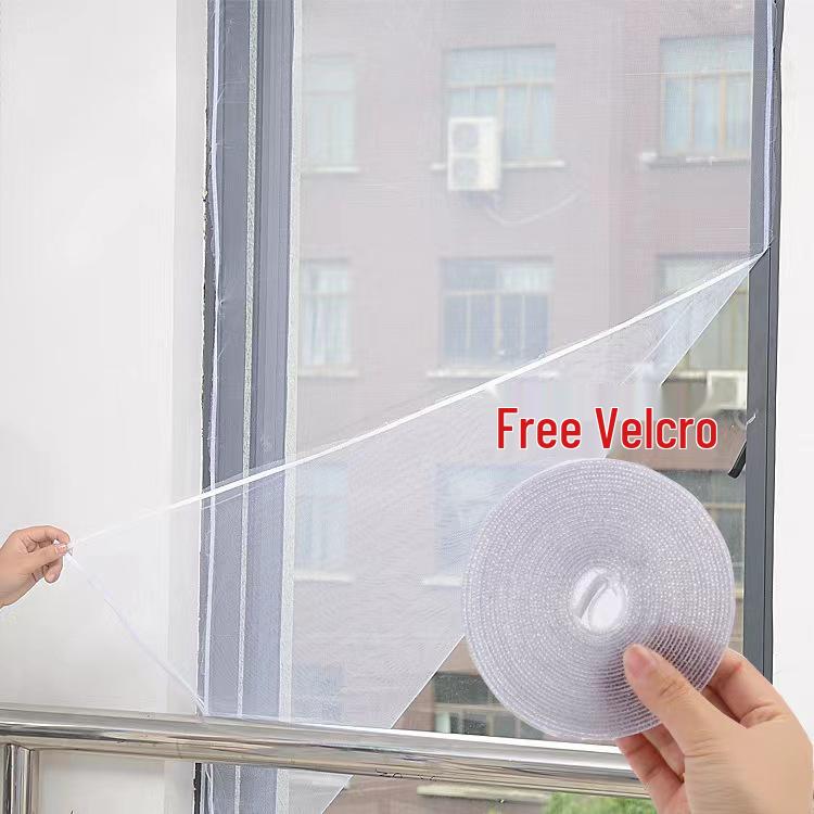 Self-Adhesive Mosquito-Proof Polyester Window Screen Set - Thickened, Ventilated, and No-Punch Installation