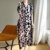 Abito Trendy da Donna con Stampa Leopardata Estivo Taglia Grande per Donne Grasse Mm Abito Trendy Temperamento Slim con Gonna Avvolgente in Vita