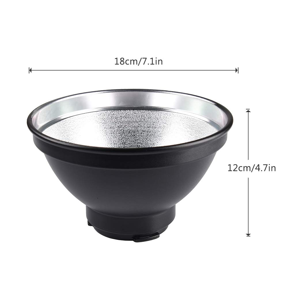 GODOX Standard Reflector Diffuser Lamp Shade Dish for Godox and ML30Bi Flash Strobe Lights 7-inch/18cm AD400PRO, AD300PRO, ML60, ML60BI, ML30, [Used]