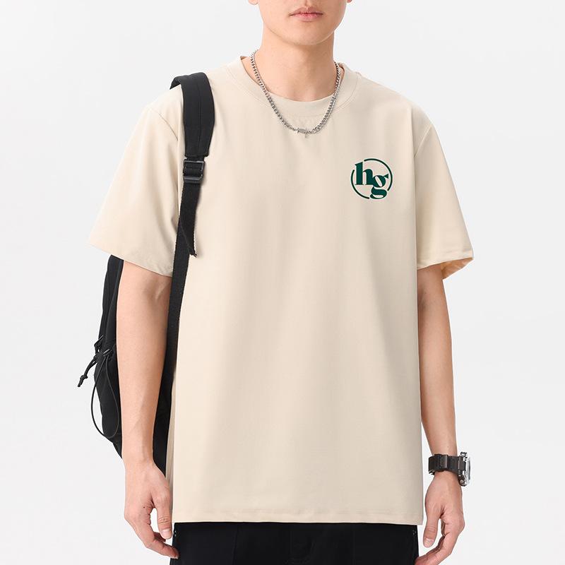 HG 12 Colors Men's Short Sleeve T-Shirt 100% Cotton Man Streetwear Tee