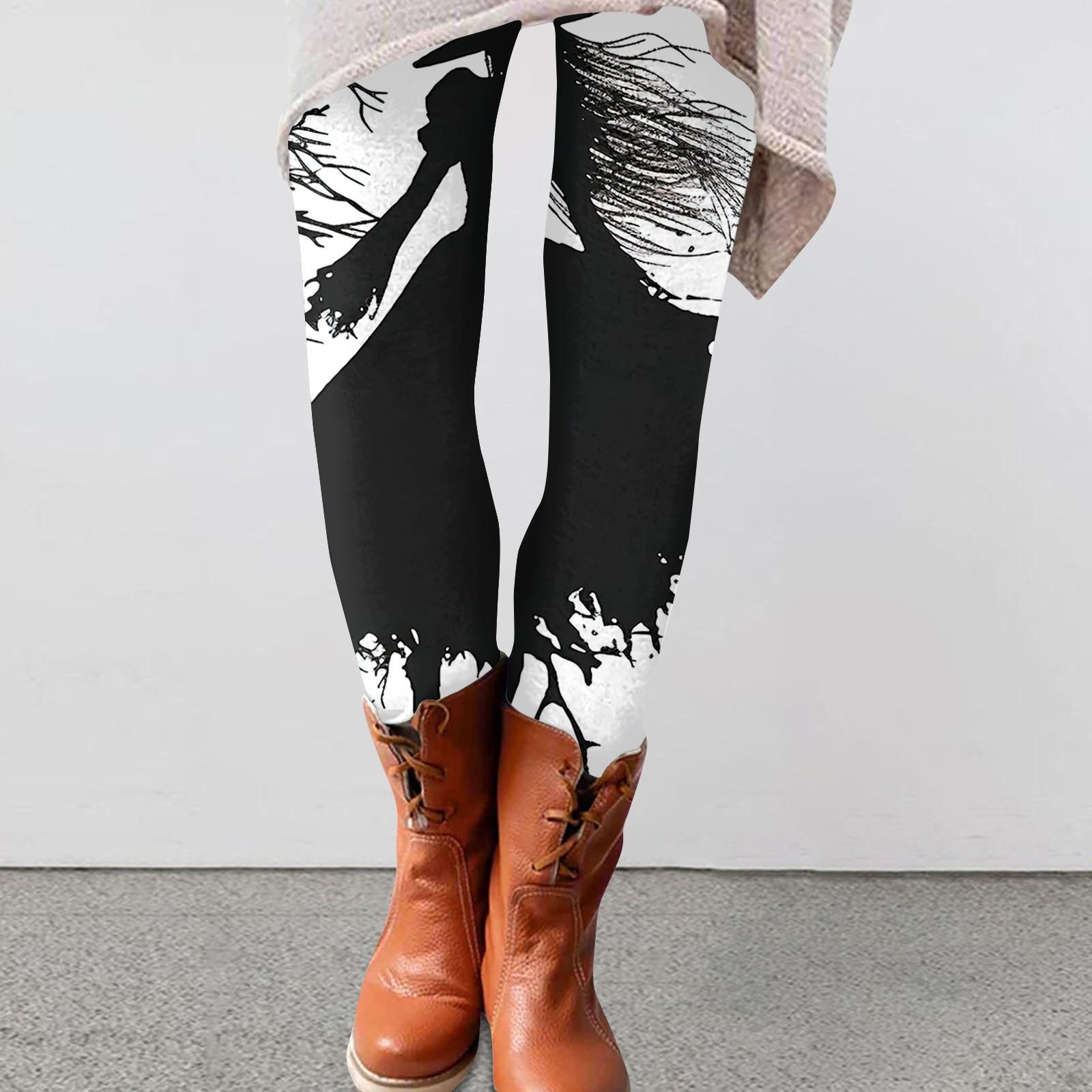 

Женские брюки с принтом, эластичные мягкие леггинсы, повседневные домашние пижамные брюки XL белый