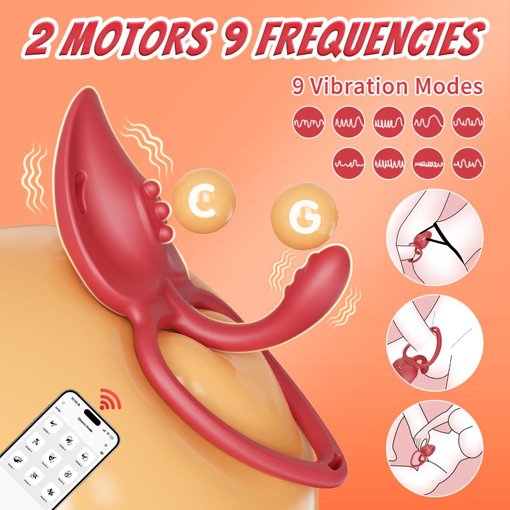 APP Control Wearable Panty  Vibrator Masturbation Tool Women Couple Vibrator Stimulator Vibrating Penis Ring Sex Games Sex Toys