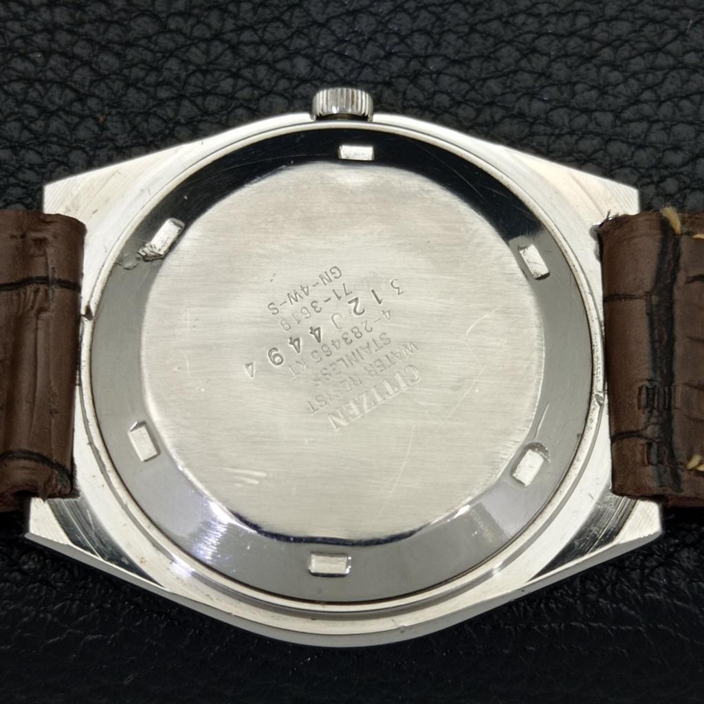 Citizen AUTOMATIC 8200 VINTAGE JAPAN MENS BROWN COLOR DIAL WATCH A500278-2 R151b-a500278