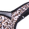 Thin Bra No Steel Ring Sexy Leopard Print Gather Tube Top Anti-Glare Underwear Thin Breathable Large Size Women's Underwear