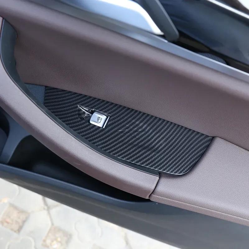 LHD Car-Styling ABS Carbon Fiber Texture Door Window Switch Control Panel Frame Cover Trim For BMW X3 G01 BMW X4 G02 2018 -