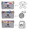 1/2pcs Cat Supplies Storage Basket Felt Material Cat Toy Organizer Basket With Handle Large Capacity Pet Supplies Organizer Box