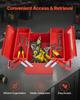 Tool Box 14-inch 2-Tier 3-Tray Folding Cantilever Toolbox with Handle