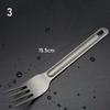 Environmental New Pure EDC Camping Tool Cutlery Fork Long Handle Spoon Outdoor Picnic Accessories Titanium Cookware