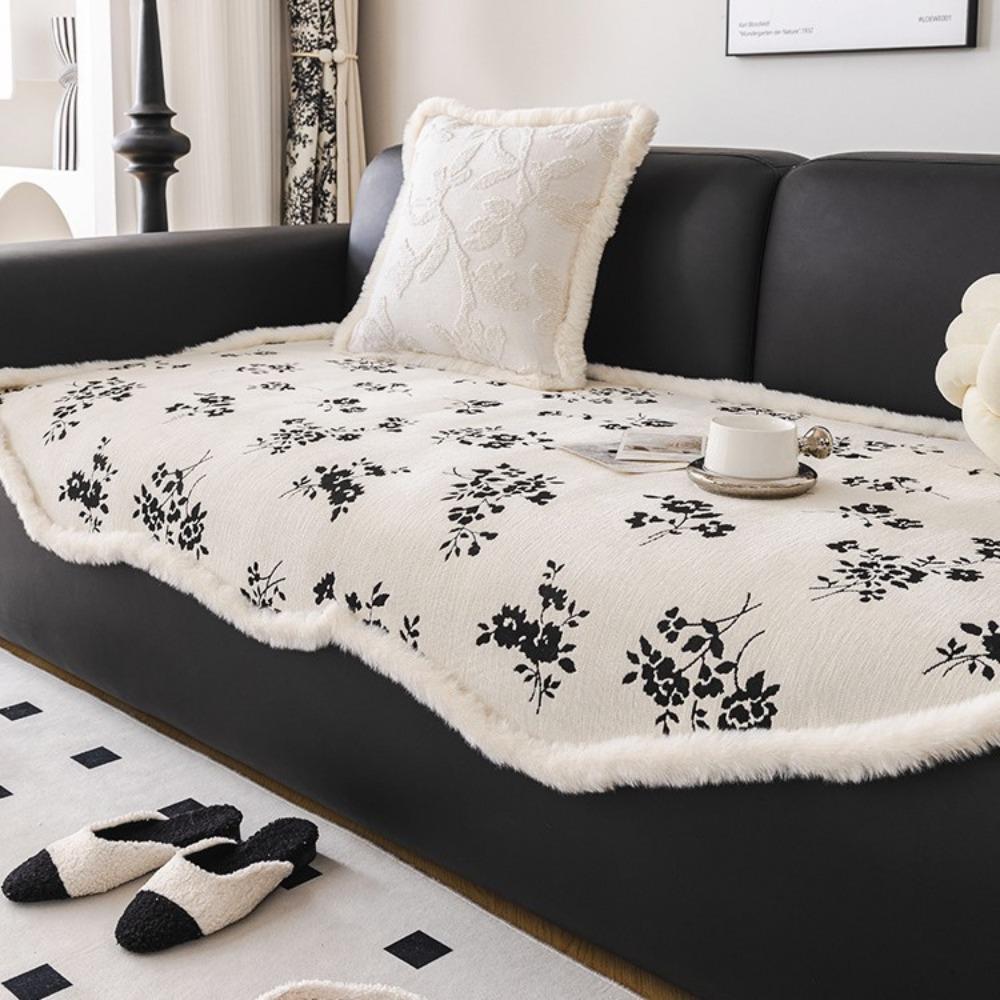 French Light Luxury Sofa Seat Cushion Irregular Special-shaped Cover Chenier Four-season Universal Non-slip Velvet Cover Cloth Towel