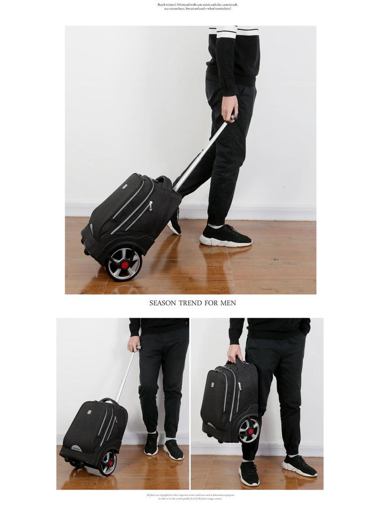 Vistar Climbing-Stairs Water-Resistant Trolley Backpack with Large Wheels & Capacity for Students