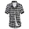 Plaid Shirt Summer Fashion Men's Short-sleeved Plaid Shirt